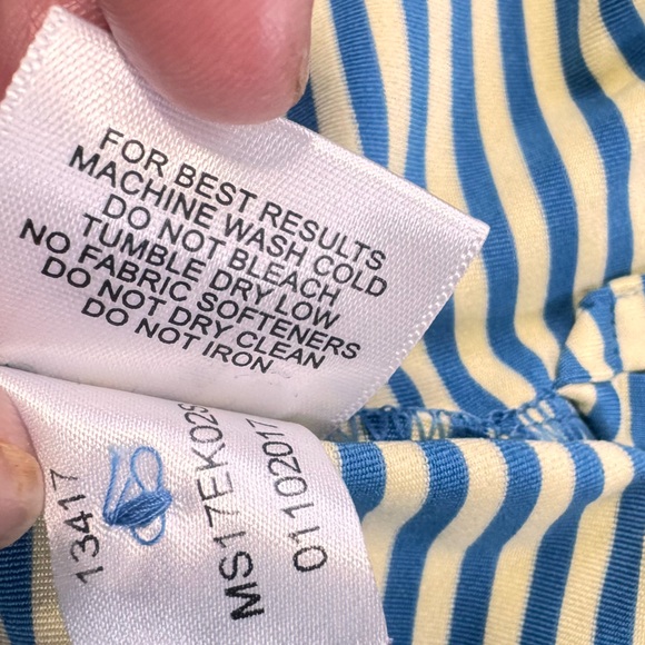 Peter Millar Summer Comfort Polo Men's XL Yellow Stripe Performance Golf Stretch - Picture 3 of 11